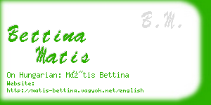 bettina matis business card